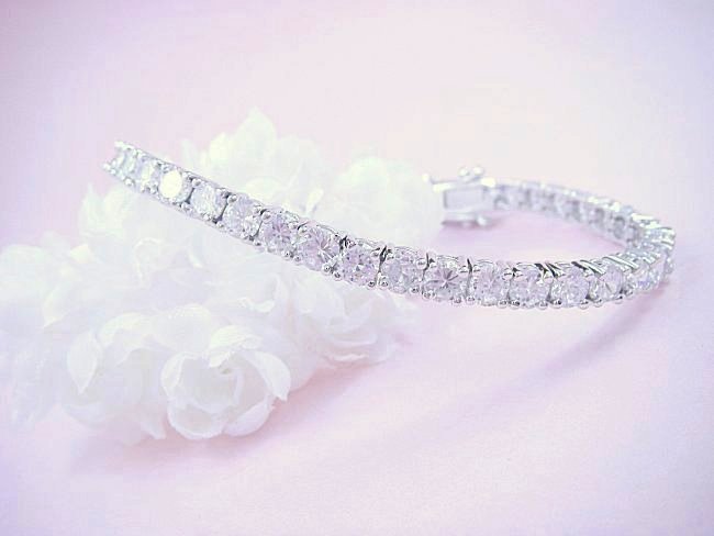 テニスブレスレット tennis bracelet キュービックジルコニア・アクセサリー