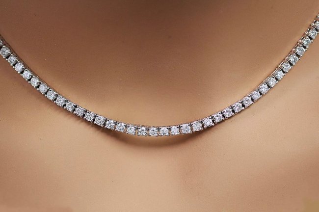 キュービックジルコニア テニスネックレス