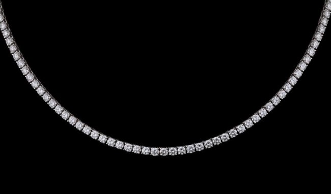 キュービックジルコニア テニスネックレス