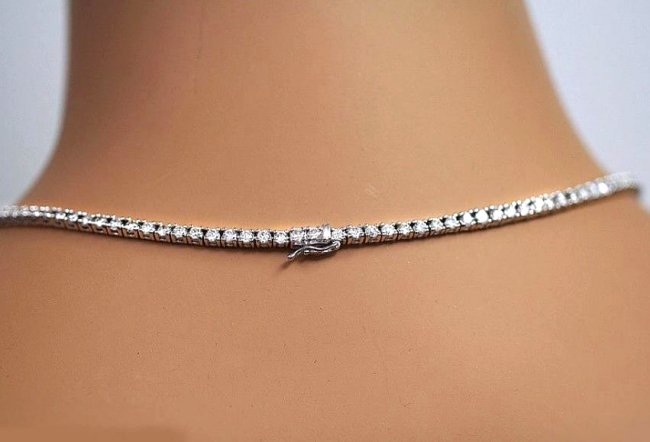 キュービックジルコニア テニスネックレス