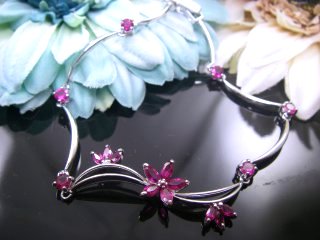 ルビー シンセテックストーン ブレスレット