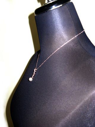 パールとキュービックジルコニアのペンダント