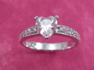 キュービックジルコニア リング ハート