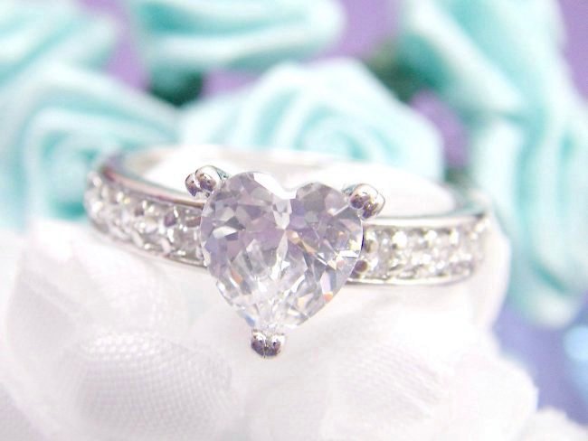 キュービックジルコニア リング ハート