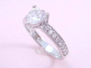 キュービックジルコニア リング ハート