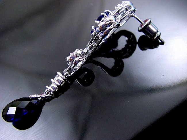 czアクセサリー サファイアのピアス