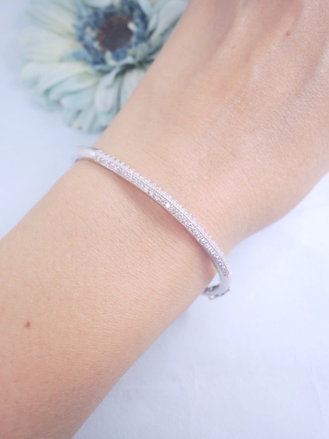 マイクロパヴェセッティング バングル・ブレスレット キュービックジルコニア・アクセサリー