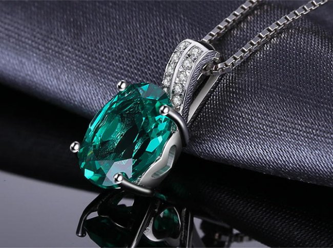 ハート エメラルド ペンダント・ネックレス キュービックジルコニア・アクセサリー